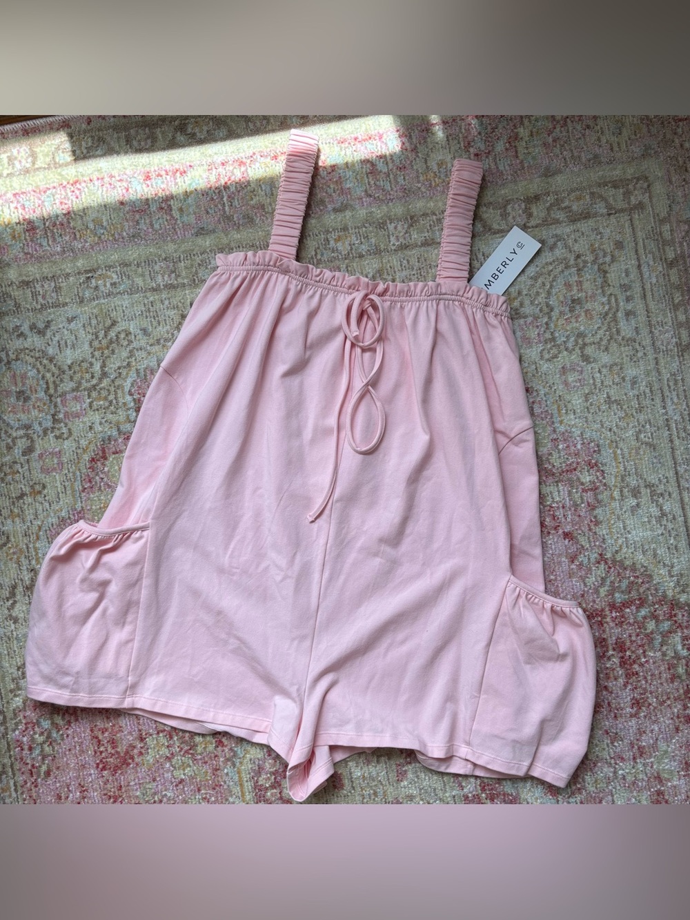 NWT \\ soft tank ruffle romper